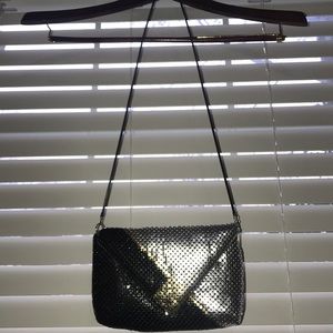 Vintage crossbody shoulder bag silver gold black
